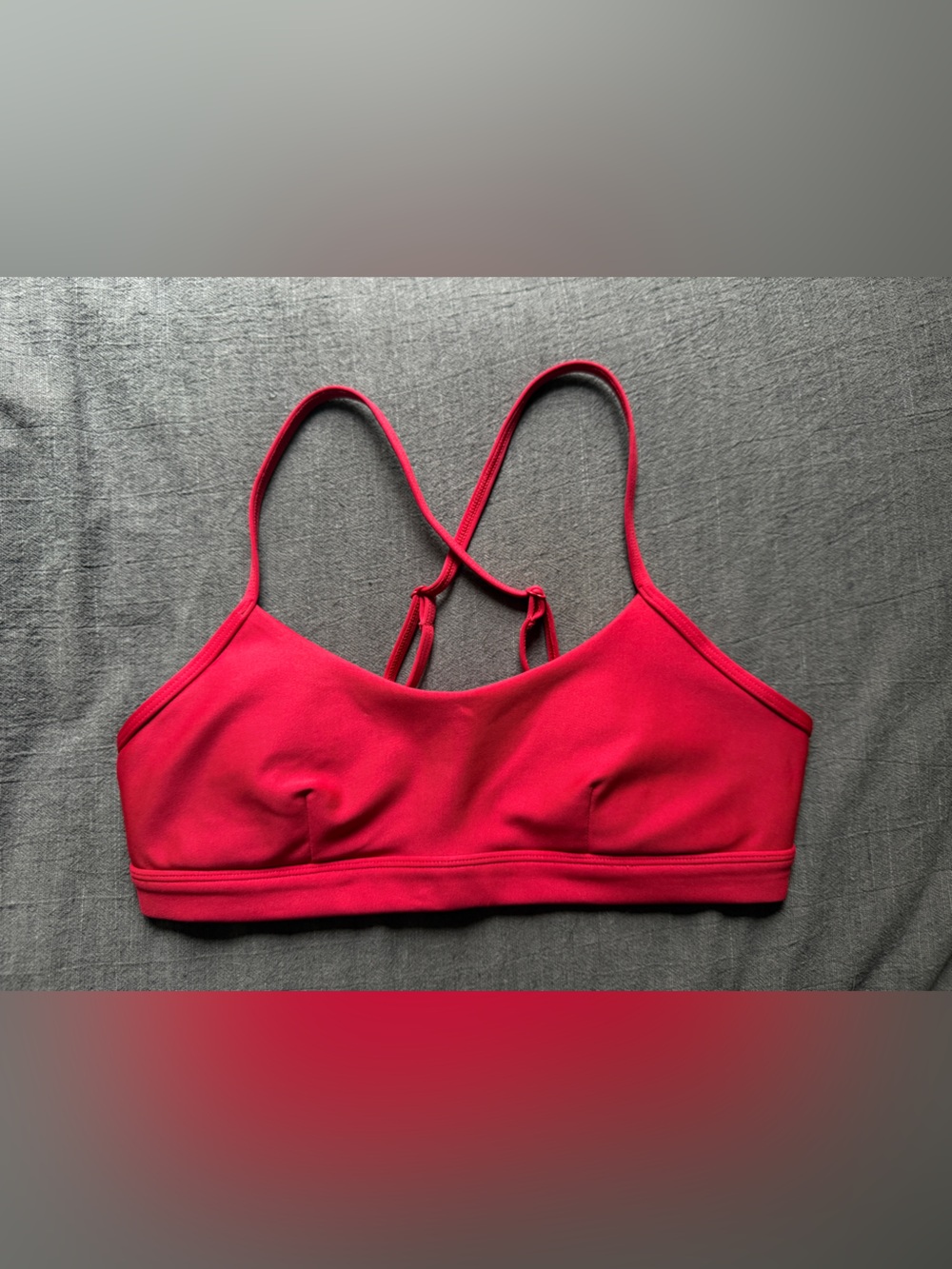 ALO Yoga Cherry Red Airlift Intrigue Sports Bra S